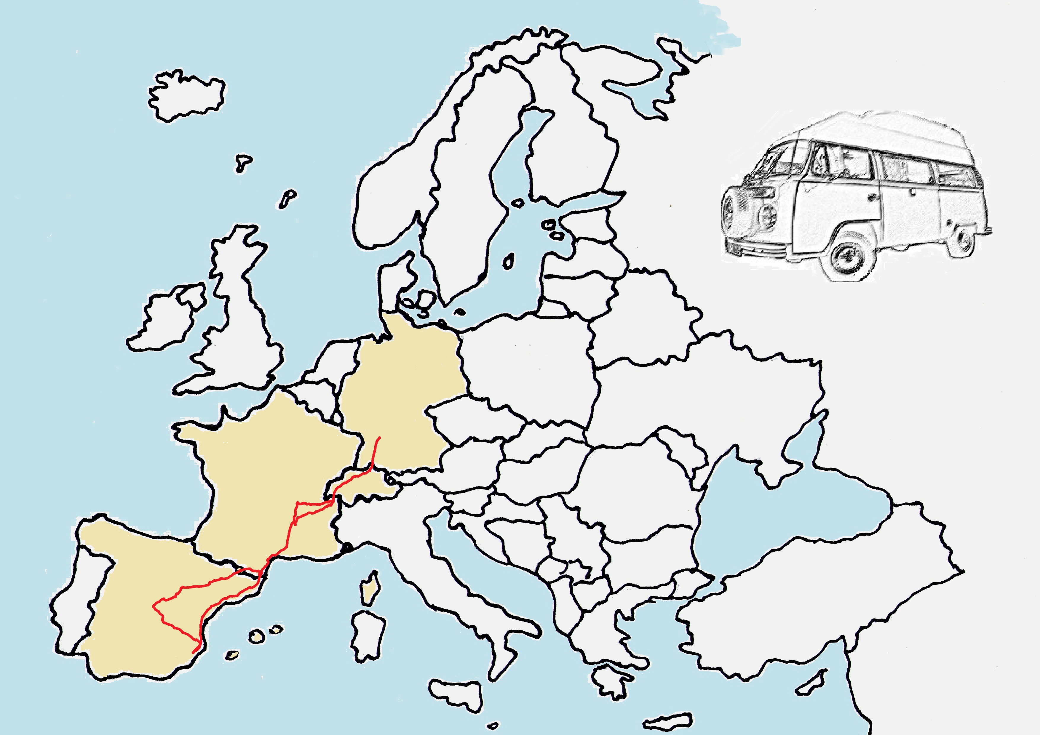 VW-Bus Tour Spanien 2013