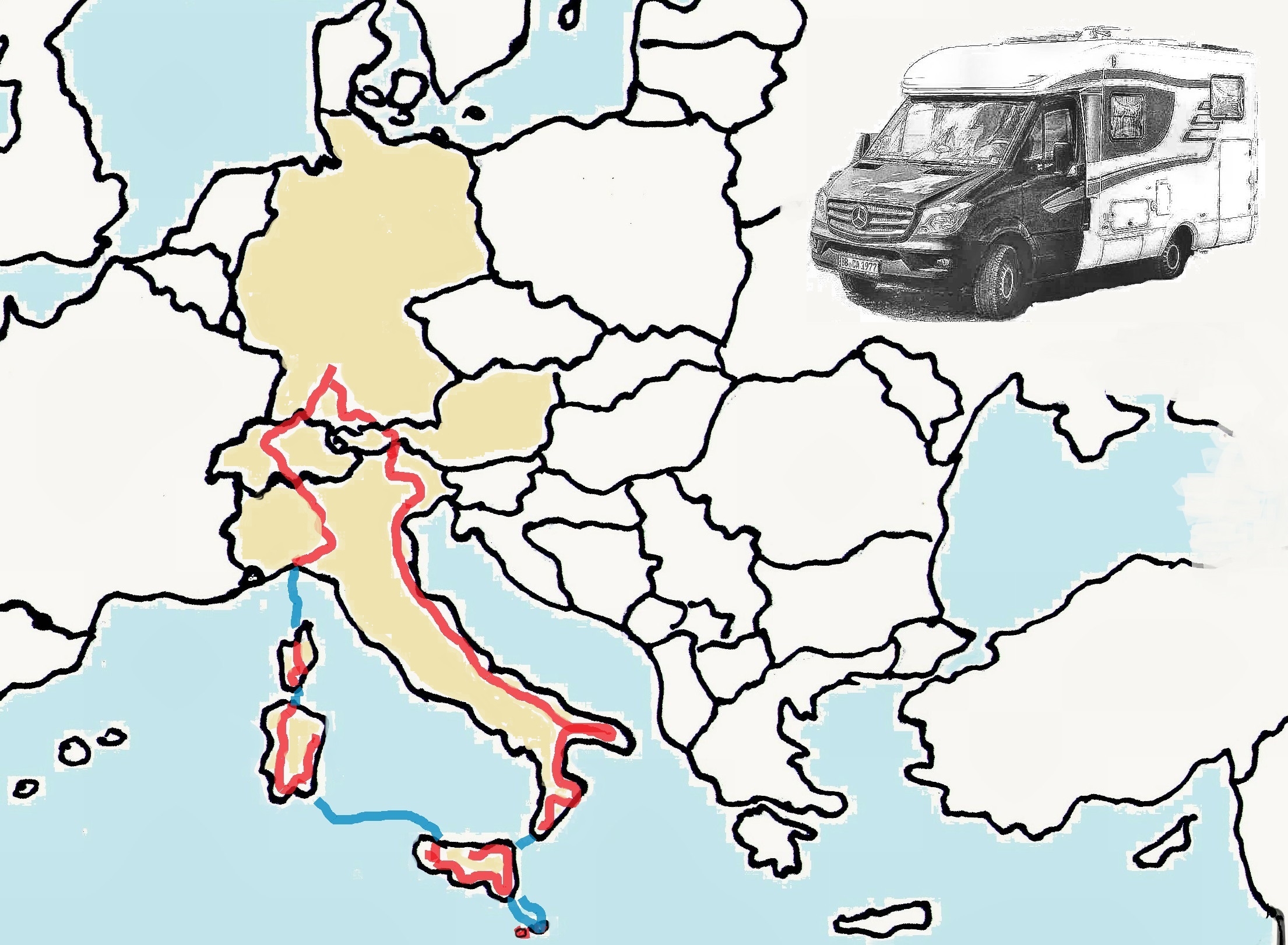 Camper Tour Korsika bis Malta