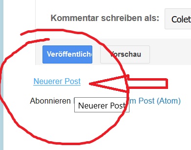 neuerer Post
